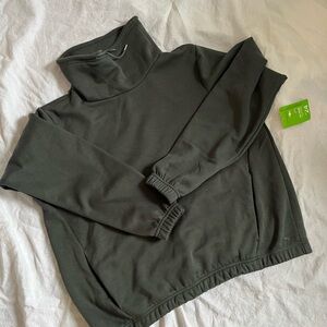 Dark Green Turtleneck Sweatshirt
